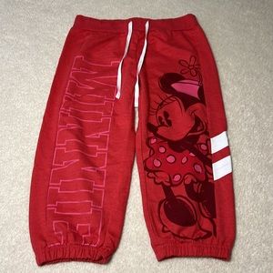 Disney Parks Red Minnie Sweatpants